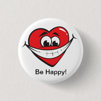Happy Heart 1 Inch Round Button