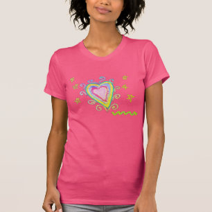 Happy Heart Abstract Wearable Art T-Shirt