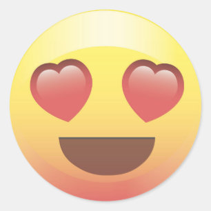 Happy Heart Eyes Emoji Sticker Visage