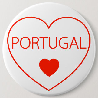 Happy Heart  Portugal 6 Inch Round Button