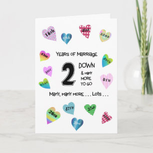 Happy Hearts 2nd Anniversary Card