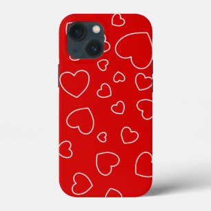 Happy Hearts 3 - Rouge - mignonne Coque fille -