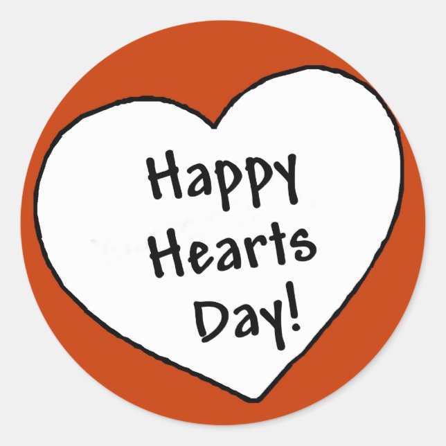 Happy Hearts Day - Sticker (Front)