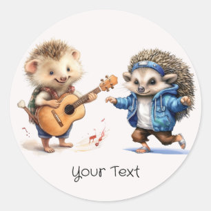 Happy Hedgehog Aquarelle Sticker