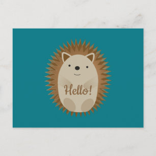 Happy Hedgehog Holiday Postcard