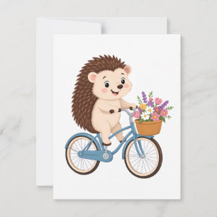 Happy Hedgehog Ride Card
