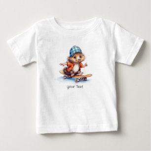 Happy Hedgehog Watercolor Baby T-Shirt