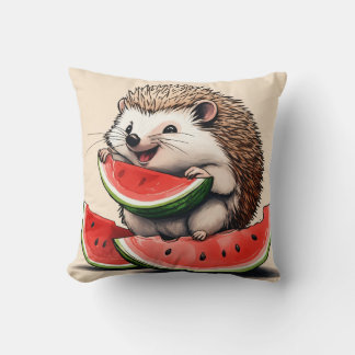 Happy Hedgehog Watermelon Delight Pillow
