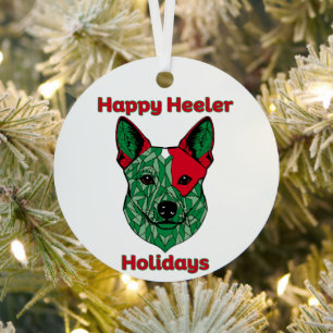 Happy Heeler Holidays Metal Ornament