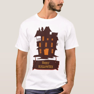 Happy Helloween Illustration Black Art Trendy T-Shirt