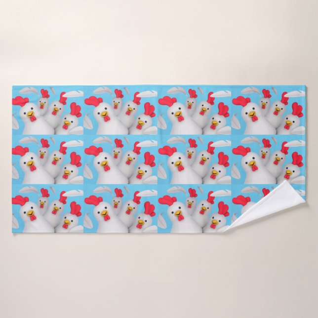 Happy hen clipart (Serviette de bain)