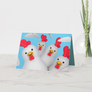 Happy hen clipart card