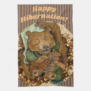Happy Hibernation Cuddly Bear Kitchen Towel