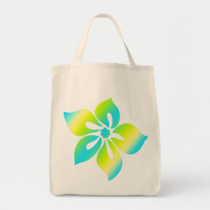 Happy Hibiscus Grocery Tote Bag