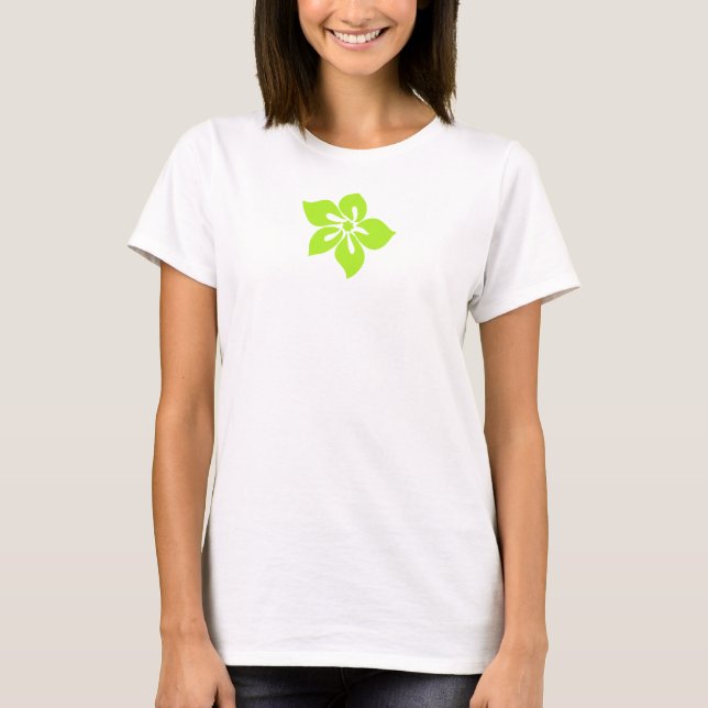 Happy Hibiscus Hawaiian Flower T-Shirt (Front)