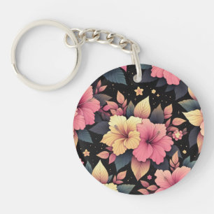Happy Hibiscus Keychain