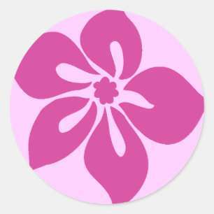 Happy Hibiscus" Sticker à Fuchsia