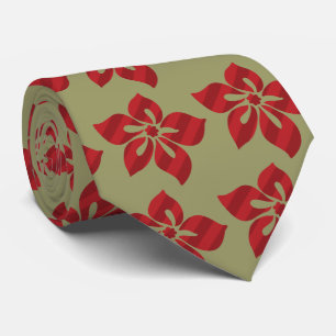 Happy Hibiscus Stripe Hawaiian Two-sided Printed Tie