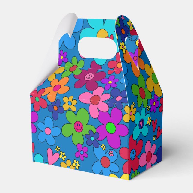 Happy Hippie Daisies Favor Box (Front Side)