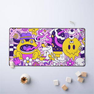 Happy Hippie Graffiti Desk Mat
