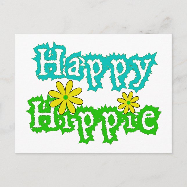Happy Hippie Postcard (Front)