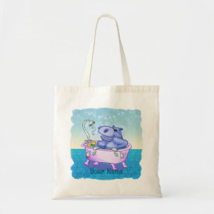 Happy Hippo Bath Tote Bag