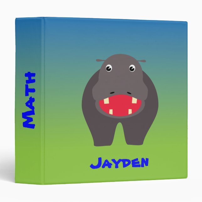 Happy hippo binder (Front/Spine)