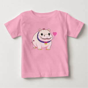 Happy Hippo Character Baby T-Shirt