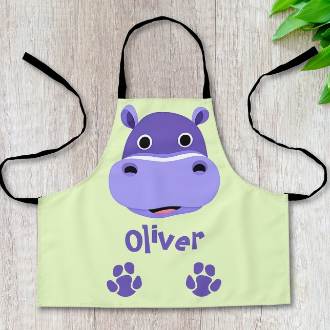 Happy Hippo Face Apron (Creator Uploaded)