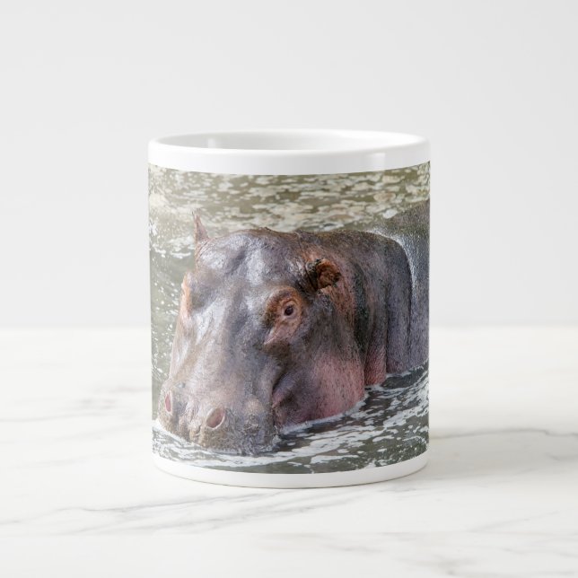 Happy Hippo Large Coffee Mug (Front)