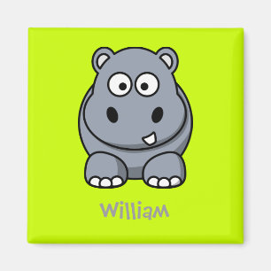 Happy hippo magnet