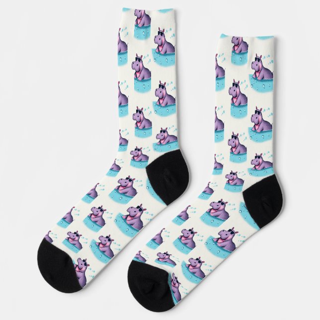 Happy Hippo Socks (Left)