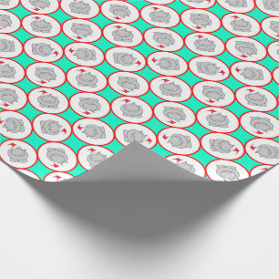 Happy Hippopotamus Christmas Wrapping Paper