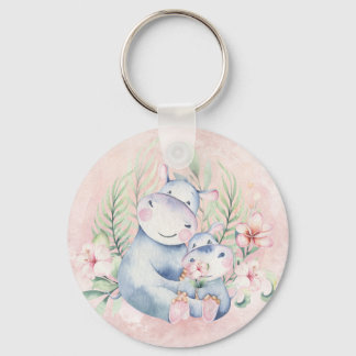 Happy Hippos Keychain