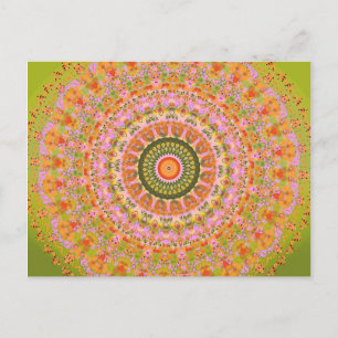 Happy Hippy Mandala Postcard