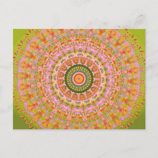 Happy Hippy Mandala Postcard