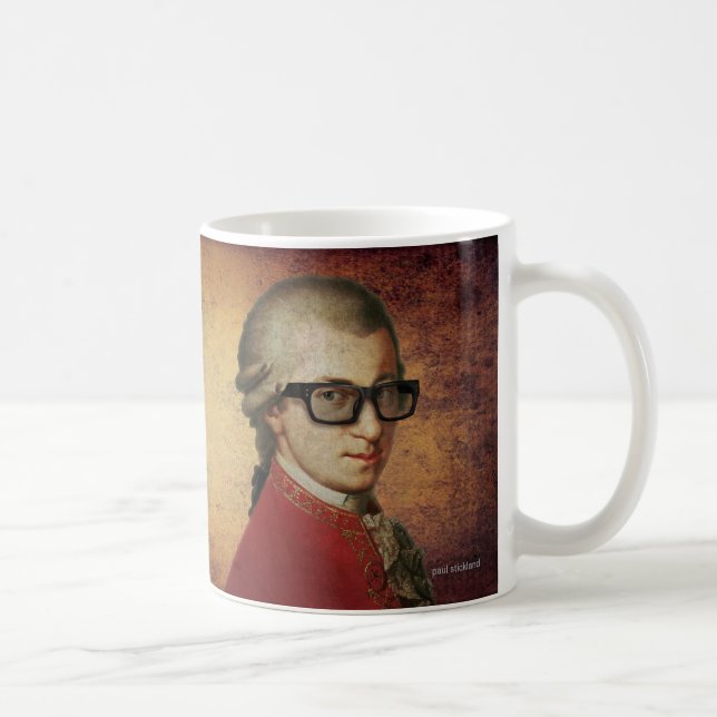 Happy Hipster Wolfgang Amadeus Mozart Coffee Mug (Right)