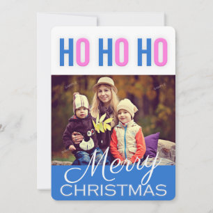 Happy Ho Ho Ho Christmas Greetings Photo Card