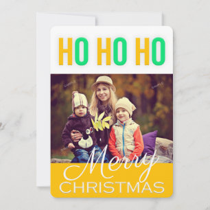 Happy Ho Ho Ho Christmas Greetings Photo Card