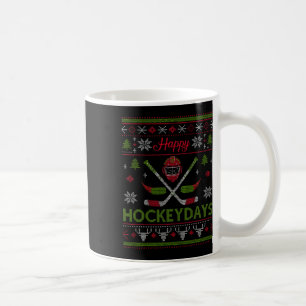 Happy Hockeydays Cool Hockey Christmas Wearing Out Coffee Mug