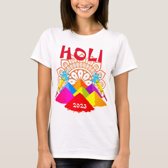 Happy Holi 2023 cute t-shirt (Front)