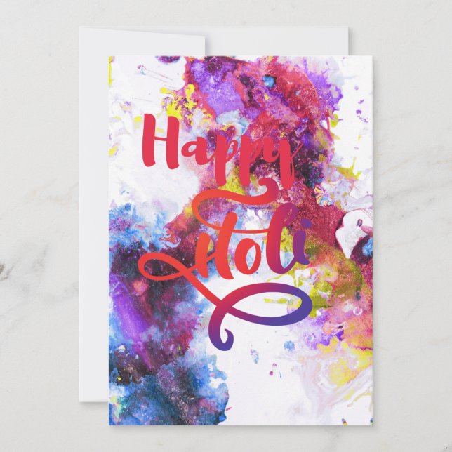 happy Holi  Announcement (Front)