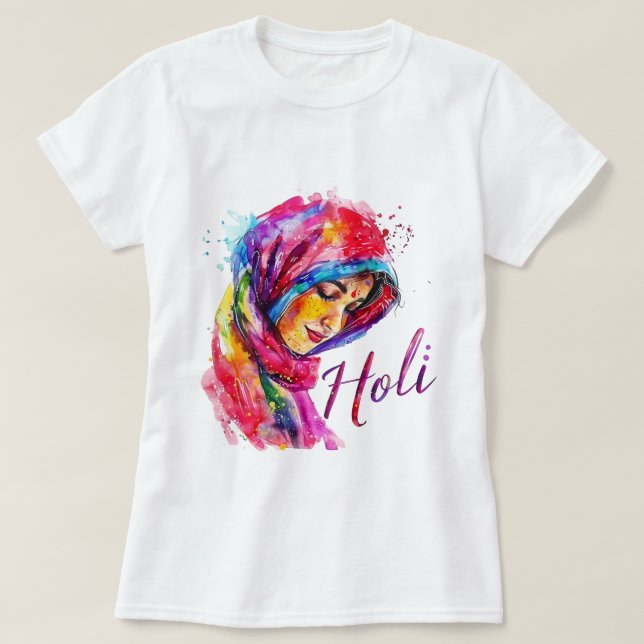Happy Holi Color Splash Women’s Top (Design Front)