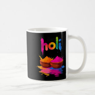 Happy holi colour powder festival of colours desig coffee mug