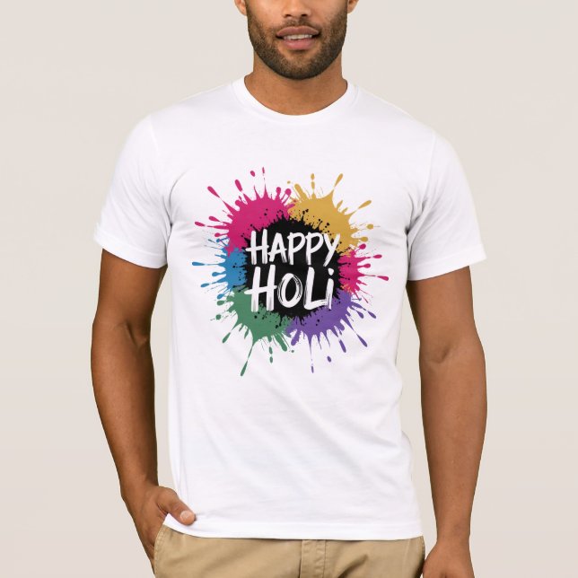 Happy Holi - Colour Splash T-Shirt (Front)