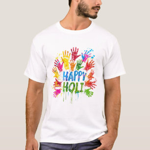 Happy Holi Colourful Hands   Celebration of India  T-Shirt