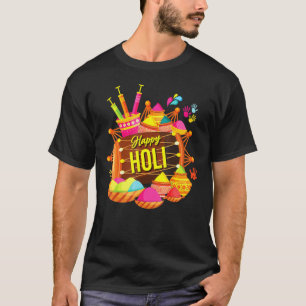 Happy Holi Festival Powder 2022 India Colours Hind T-Shirt