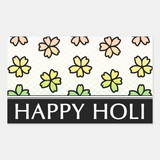 happy holi spring festival sticker (Front)