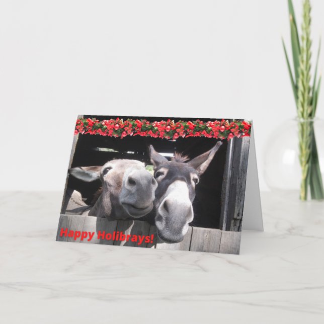 Happy Holibrays from Bunny and Hershey! Card (Front)