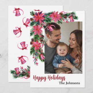 Happy holiday 1 photo watercolor botanical 